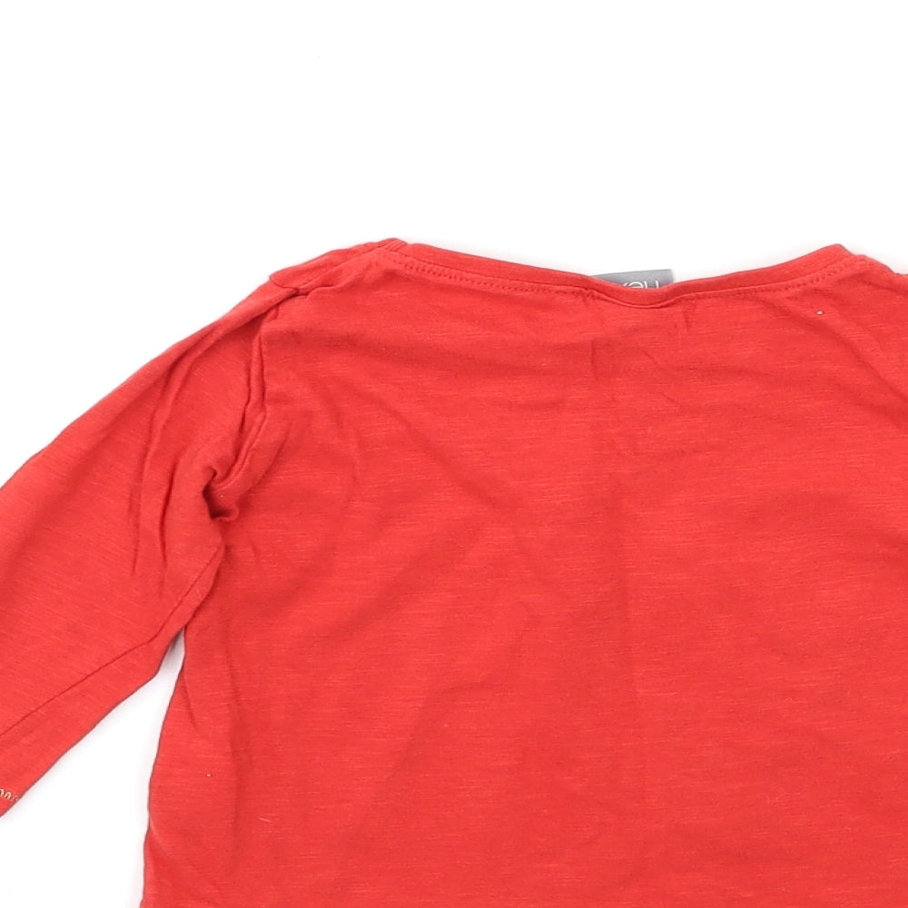 NEXT Baby Red Basic T-Shirt Size 6-9 Months - christmas