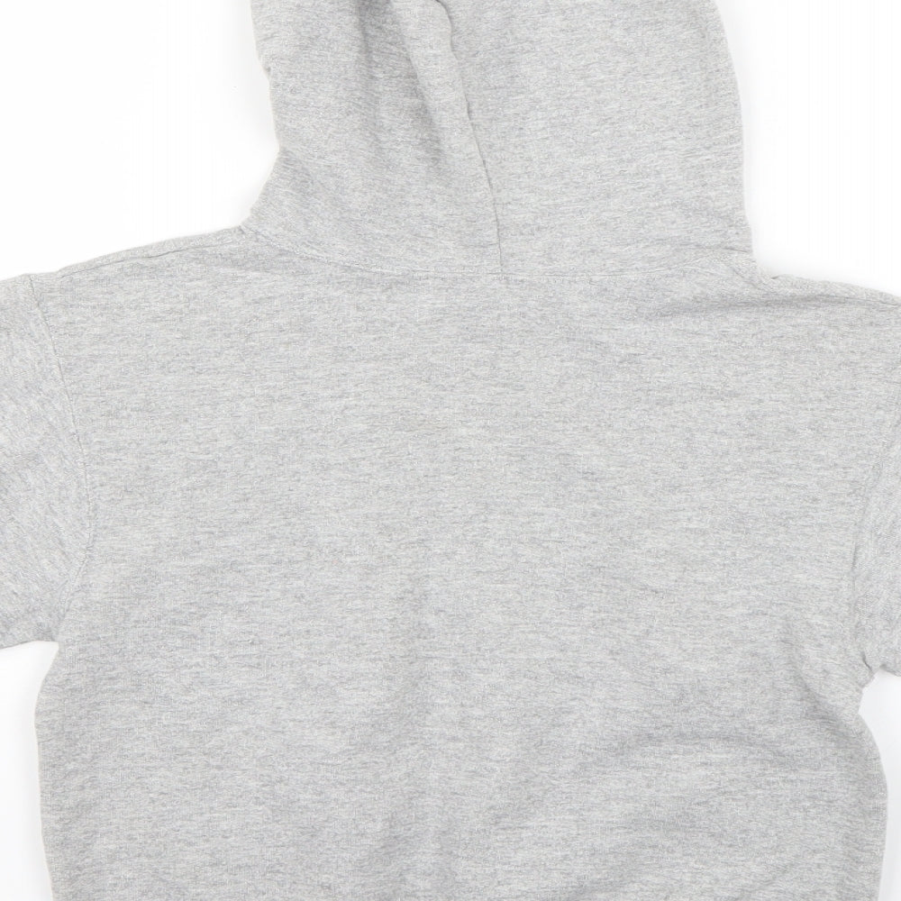Fruit of the Loom Boys Grey Pullover Hoodie Size 6-7 Years
