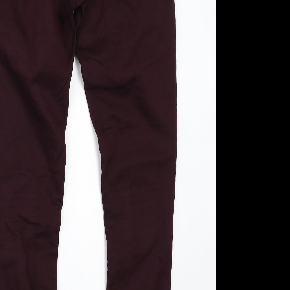Topshop Womens Purple Straight Jeans Size 28 L31 in