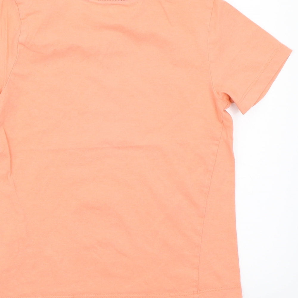 H&M Boys Orange Basic T-Shirt Size 5 Years