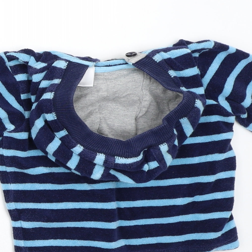 Gap Boys Blue Striped Jacket Coat Size 6-9 Months