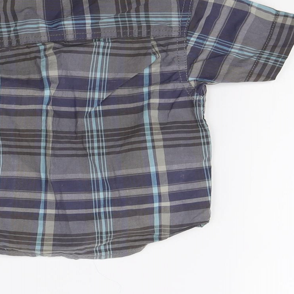 eARLY DAYS Boys Grey Check Basic Button-Up Size 12-18 Months
