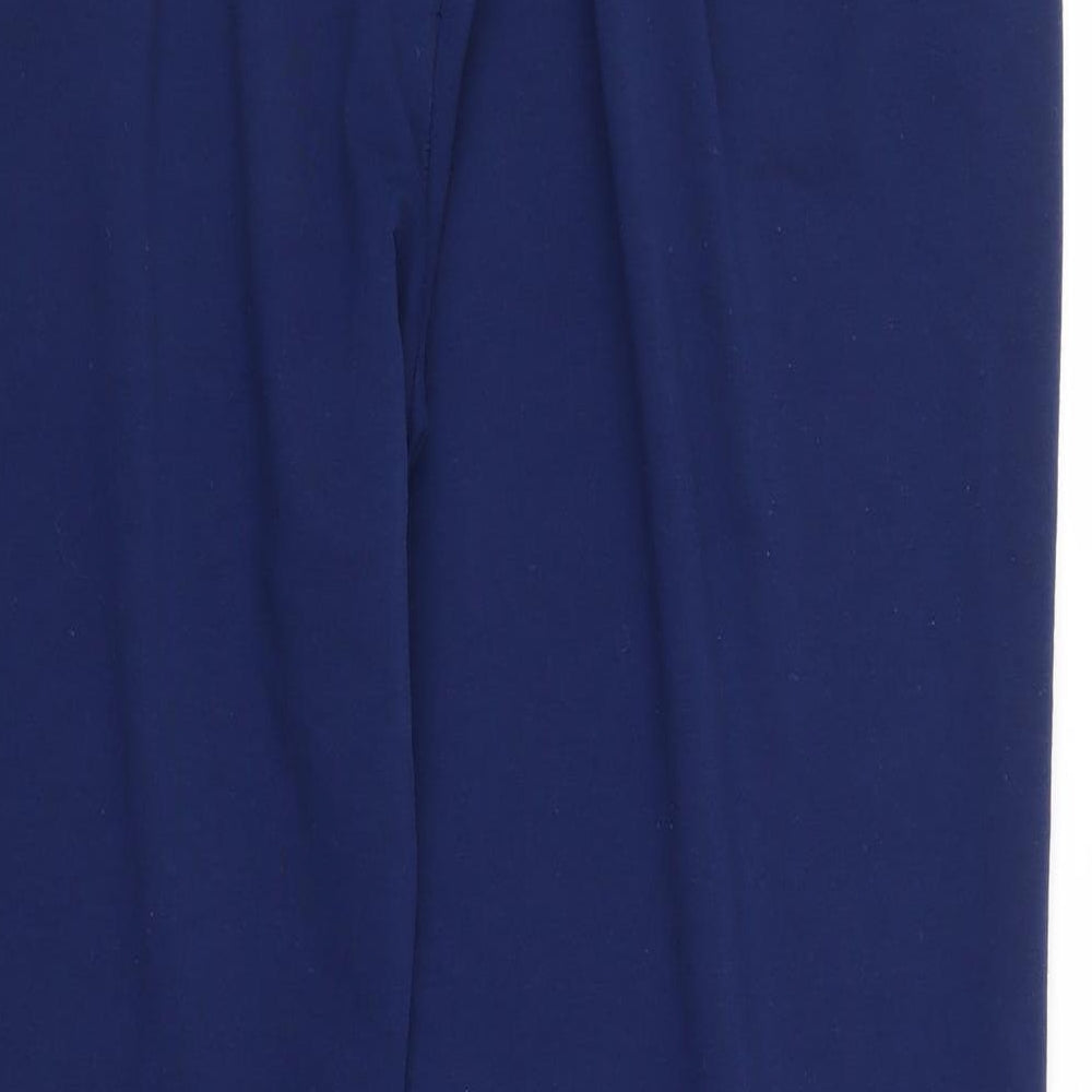 Preworn Womens Black Trousers Size 14 L25 in