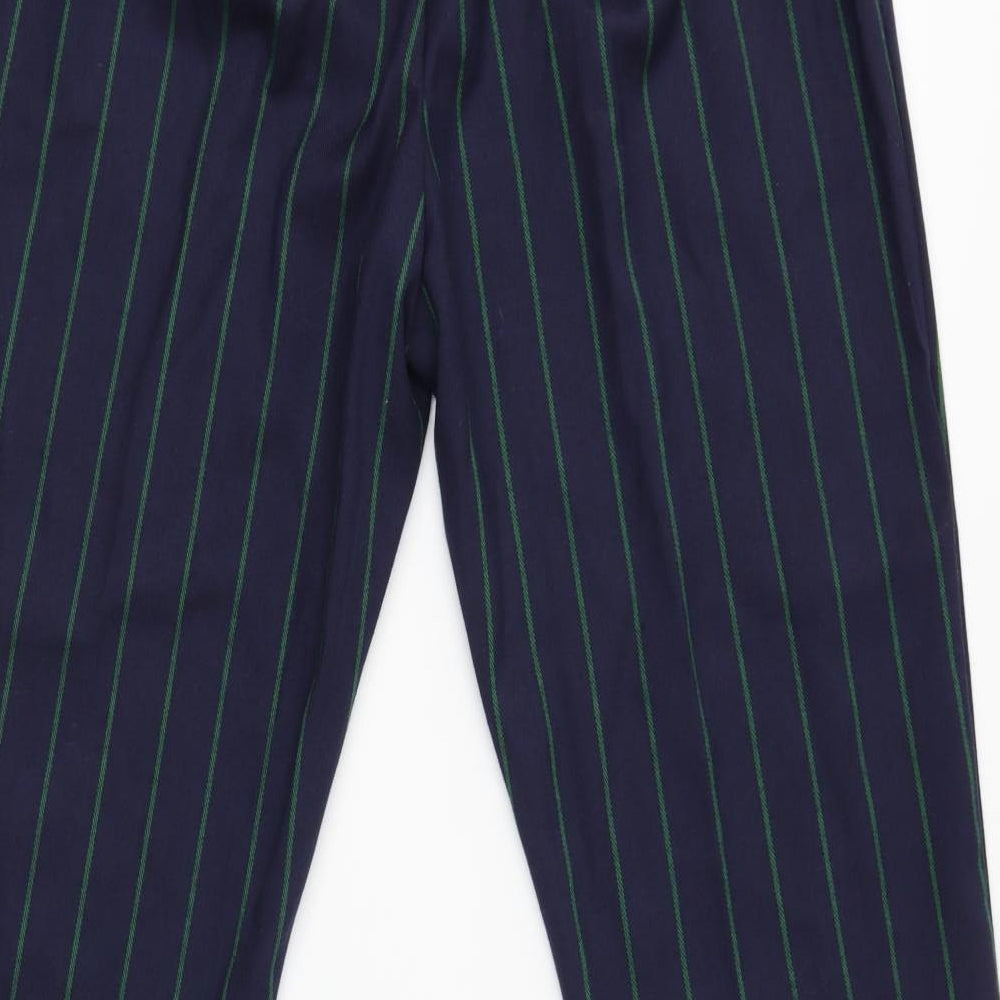 Pretty Little Thing Womens Blue Striped Dress Pants Trousers Size 8 L28 in