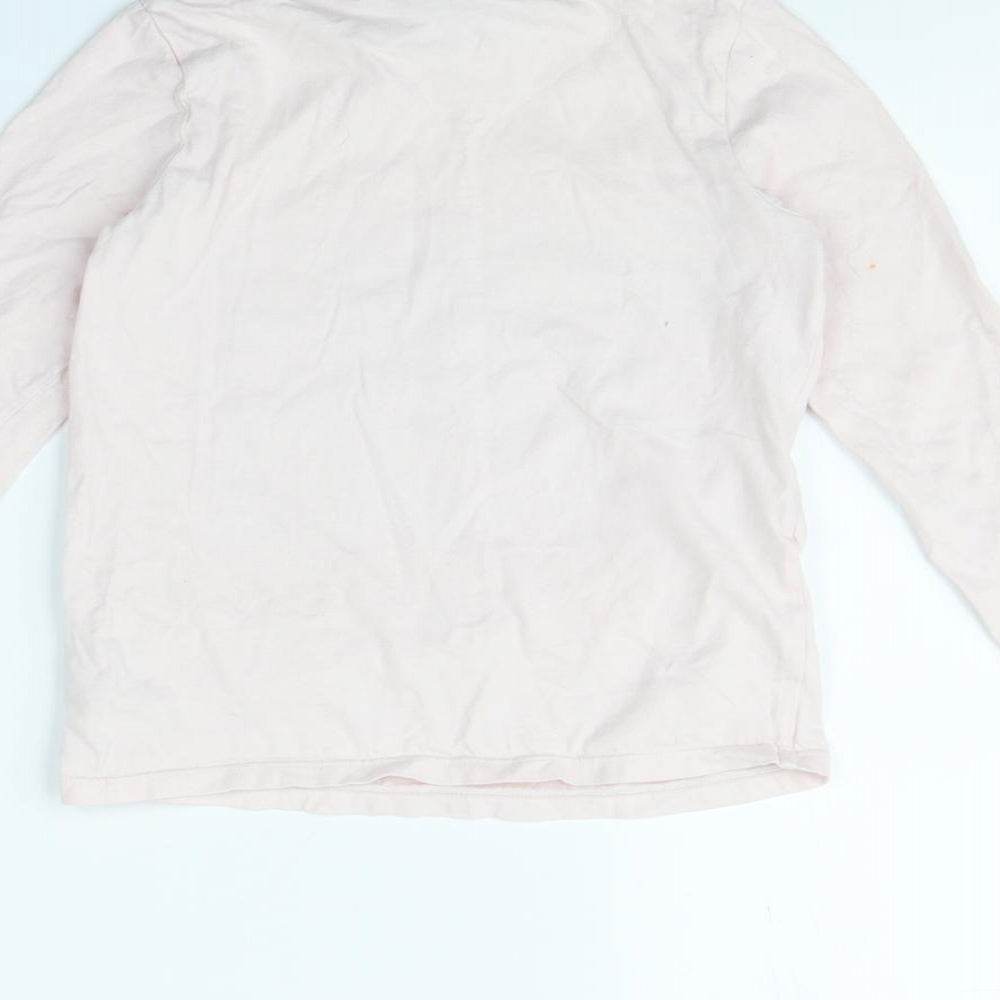 George Girls Pink Basic T-Shirt Size 7 Years - Unicorn