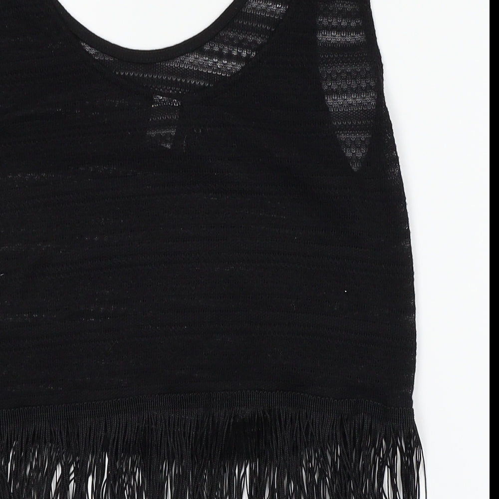H&M Womens Black Vest Jumper Size S