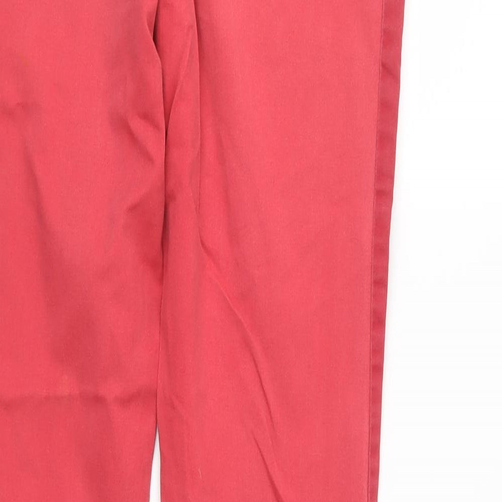 Papaya Womens Red Denim Straight Jeans Size 12 L28 in