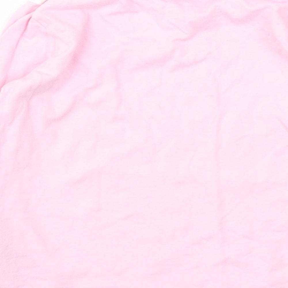 Disney Girls Pink Animal Print Basic T-Shirt Size 2-3 Years