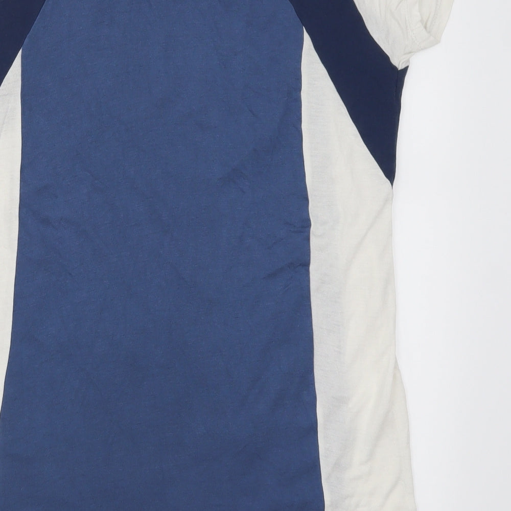 Atmosphere Womens Blue Colourblock Basic T-Shirt Size 14