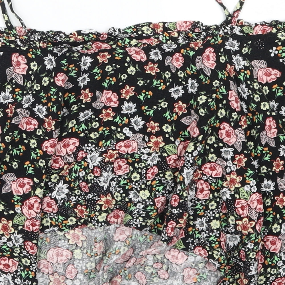 Topshop Womens Multicoloured Floral Basic Tank Size 8