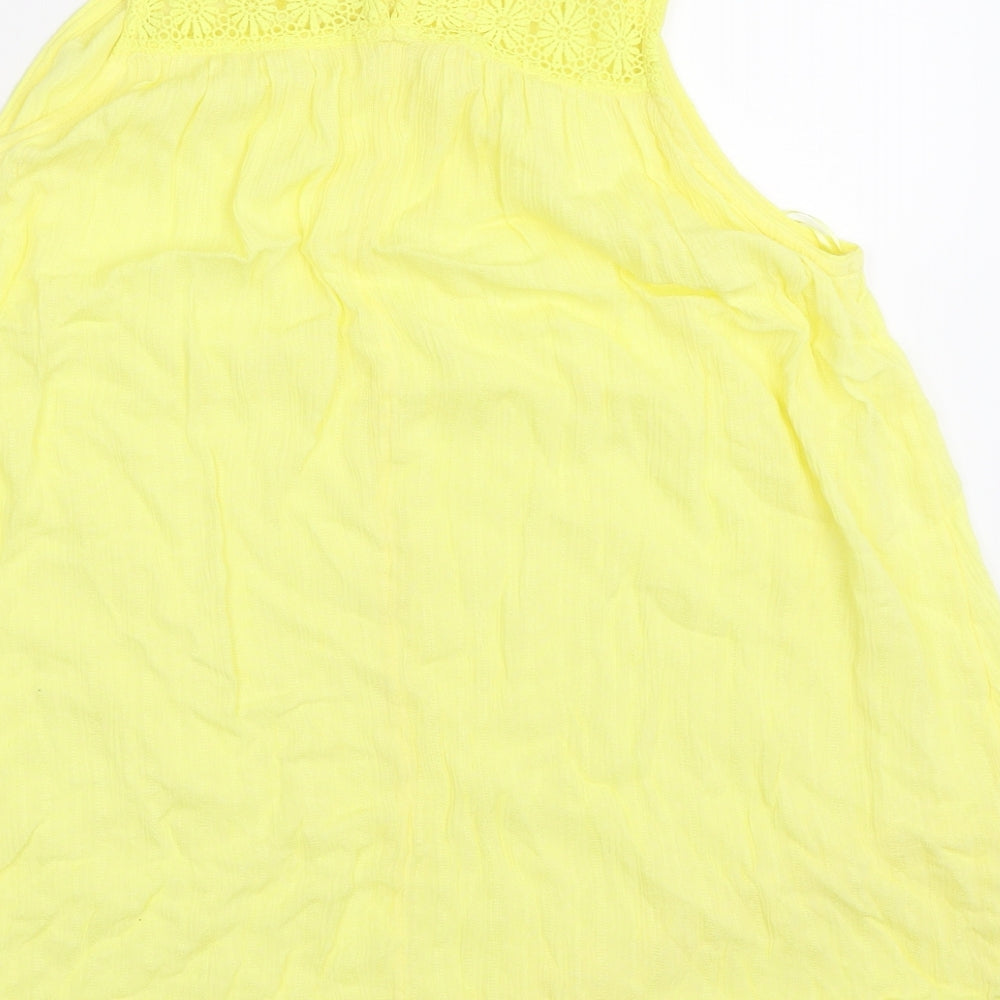 F&F Womens Yellow Basic Blouse Size 12