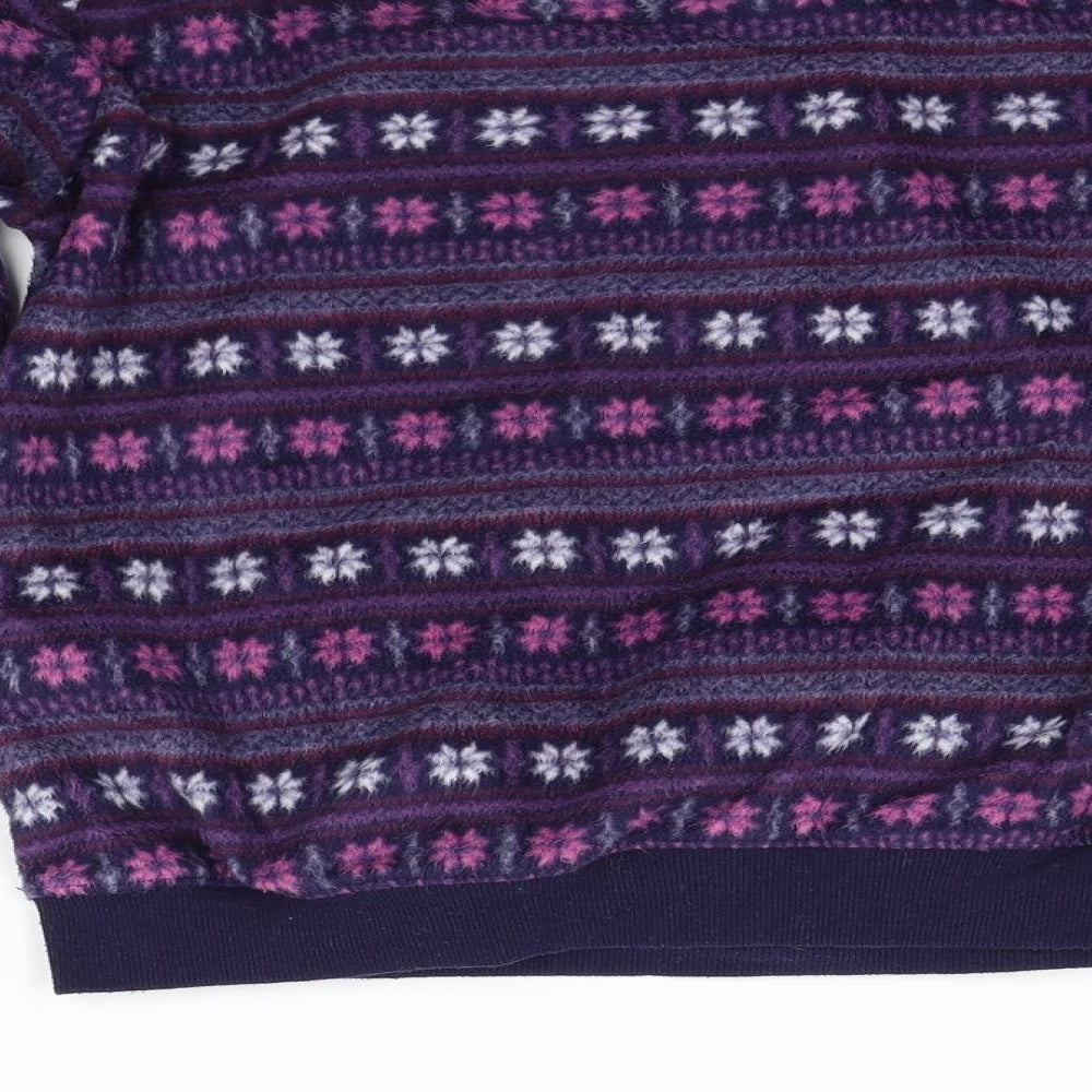 Dorothy Perkins Womens Purple Geometric Pullover Jumper Size M