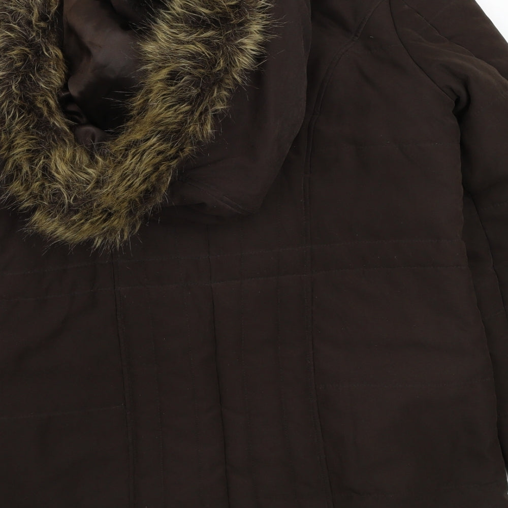 BHS Womens Brown Jacket Coat Size 14
