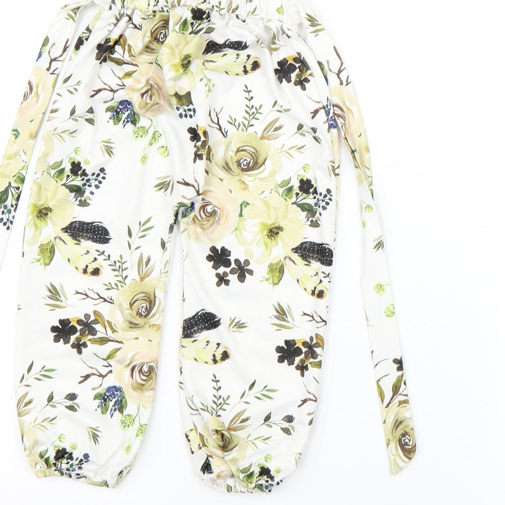 Preworn White Flecked Cargo Trousers Size 18 Months