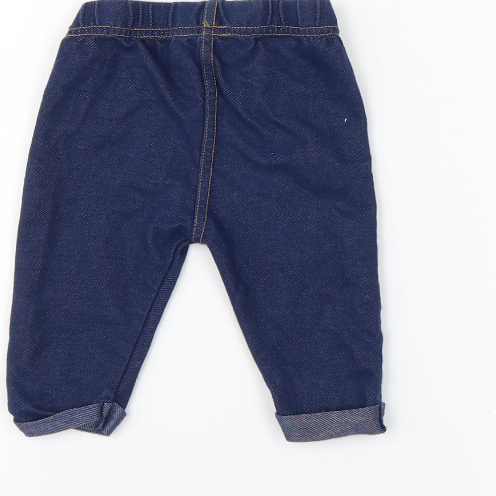 Preworn Blue Capri Leggings Size 3-6 Months