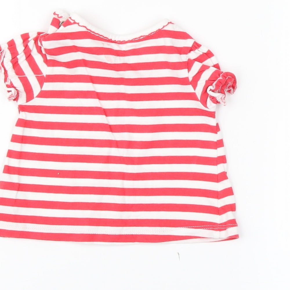 TU Red Striped T-Shirt Size 0-3 Months