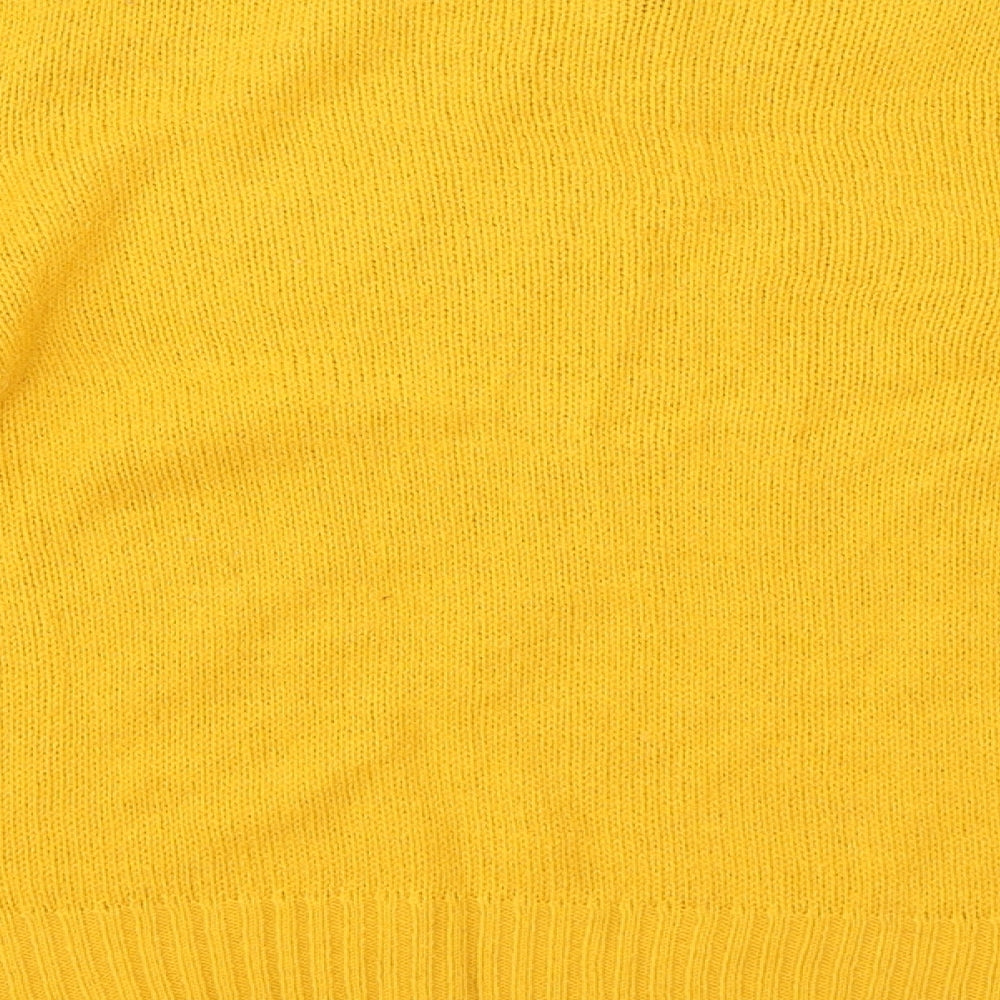 Divided Womens Yellow Pullover Jumper Size S