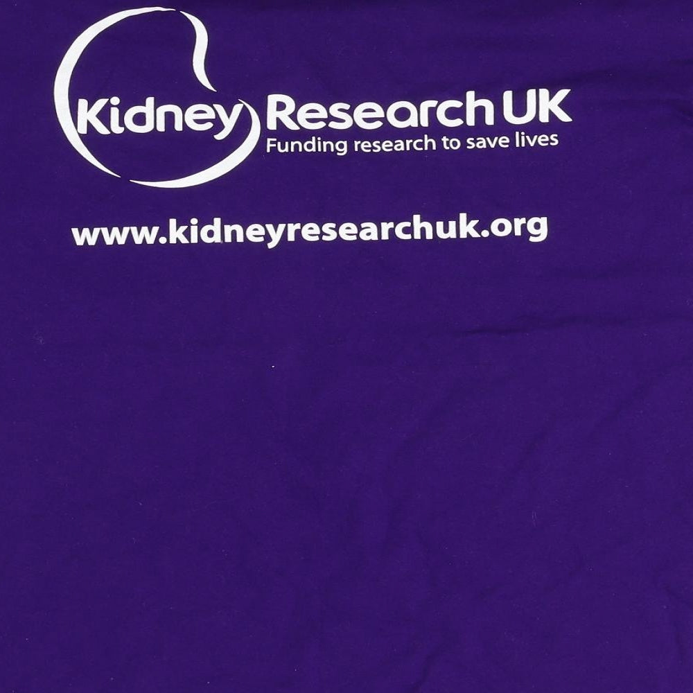 Fruit of the Loom Mens Purple T-Shirt Size M - Kidney Research UK