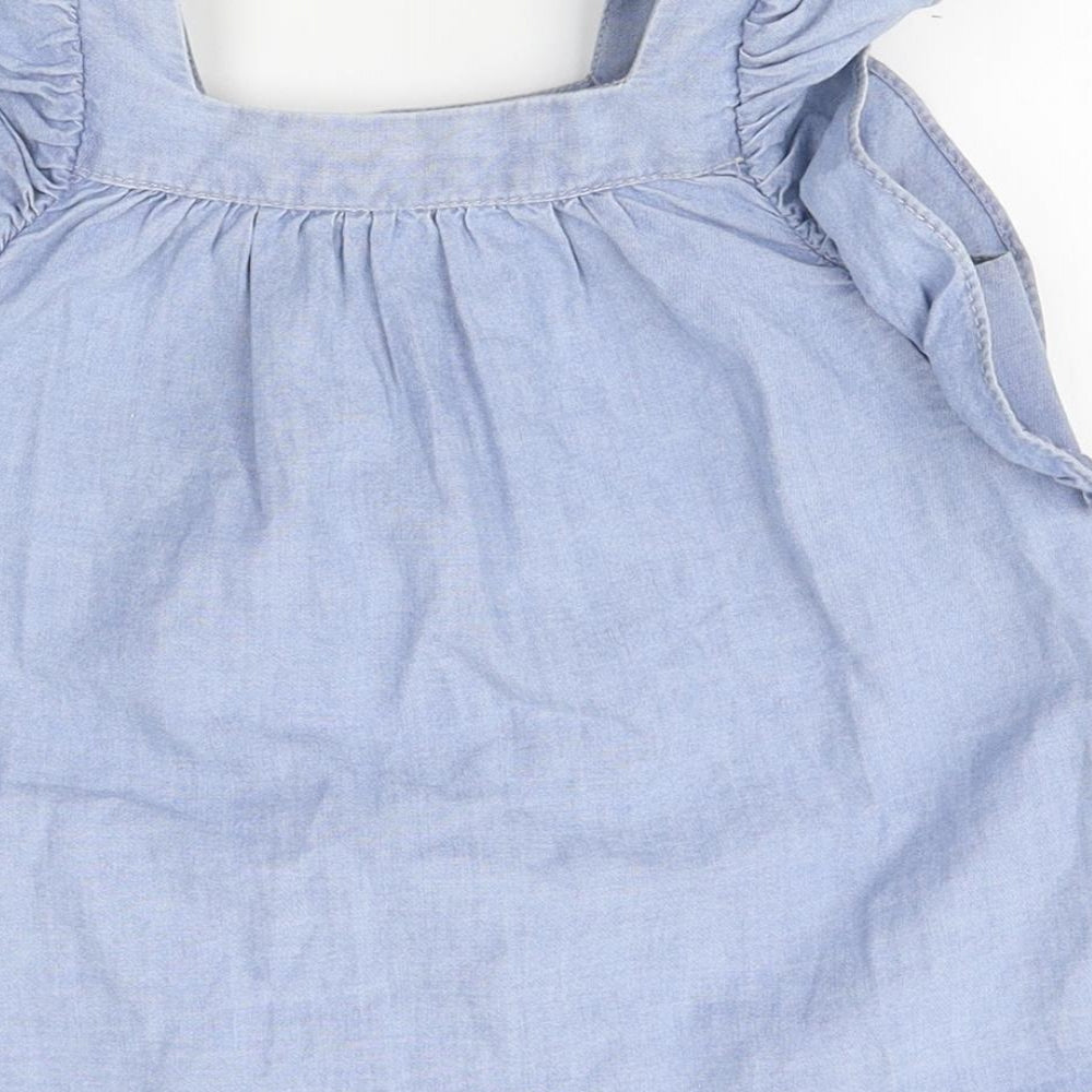Zara Girls Blue Basic Blouse Size 2-3 Years