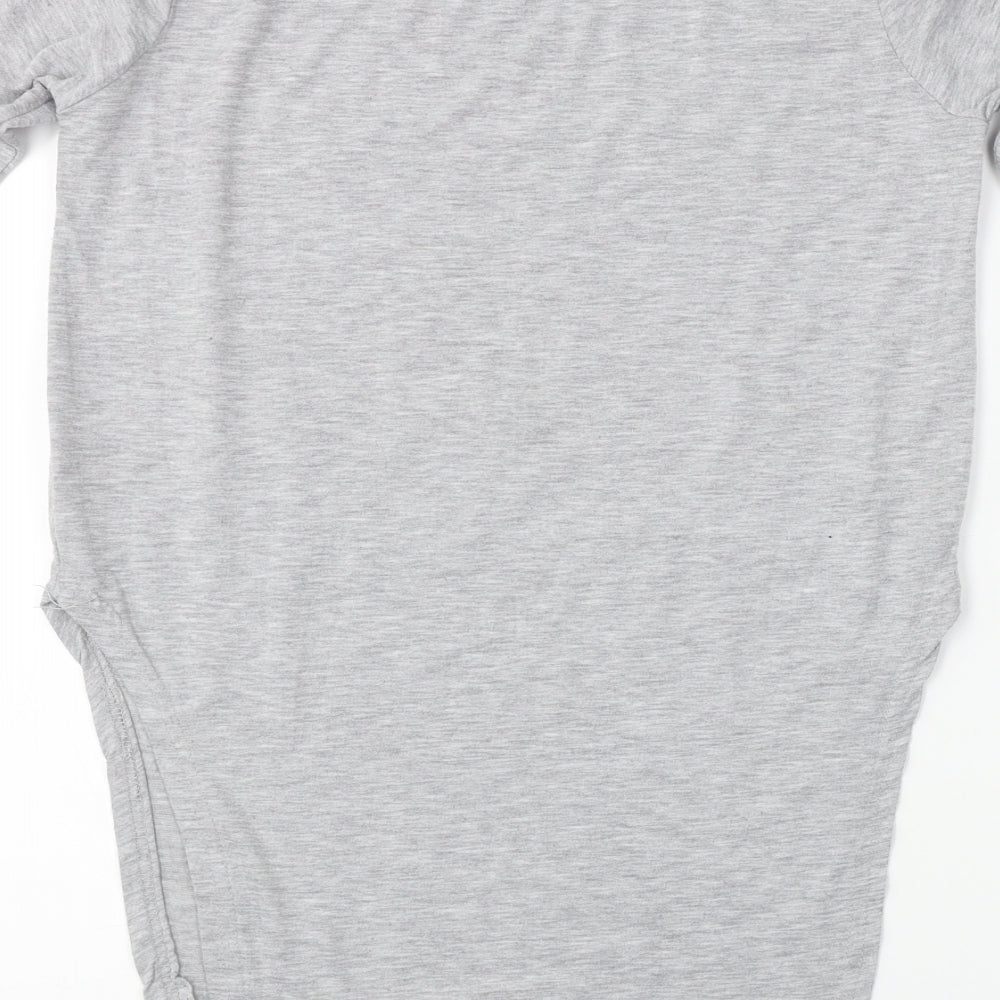 Primark Womens Grey Floral Basic T-Shirt Size S