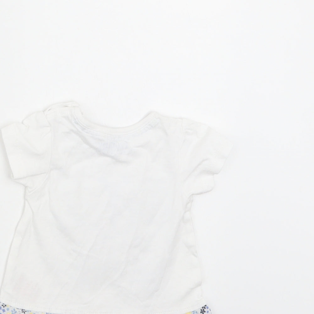 Lullaby Girls White Basic T-Shirt Size 0-3 Months