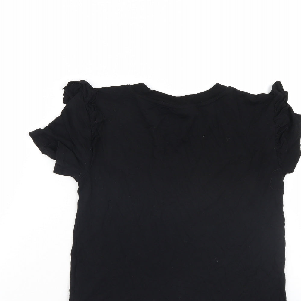 Top Shop Womens Black Basic T-Shirt Size 6