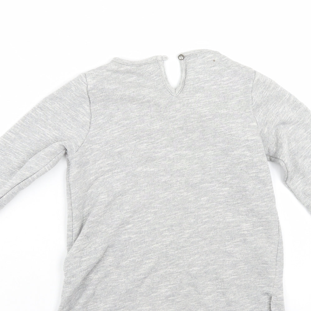 TU Girls Grey Pullover Sweatshirt Size 7 Years