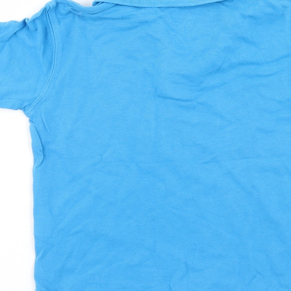 Preworn Boys Blue Basic Polo Size 5-6 Years