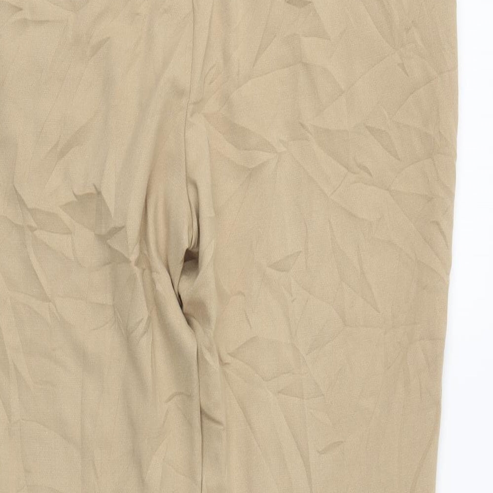 M&S Womens Beige Trousers Size 14 L25 in