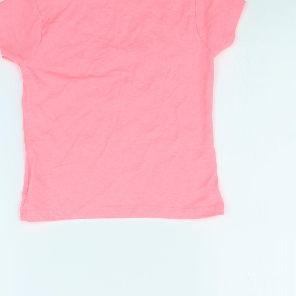 YD Girls Pink Basic T-Shirt Size 7 Years