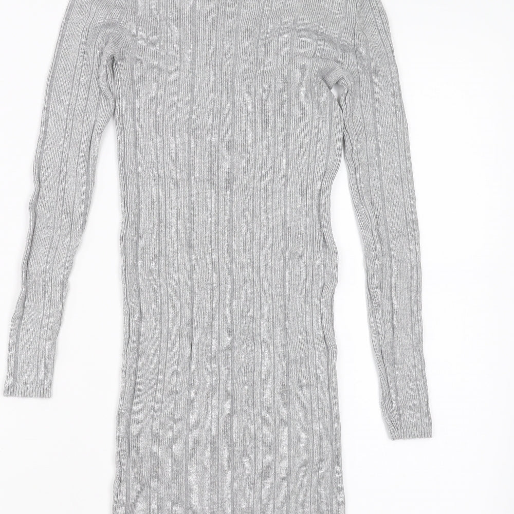 Primark Womens Grey Pullover Jumper Size 6 - stretch fabric