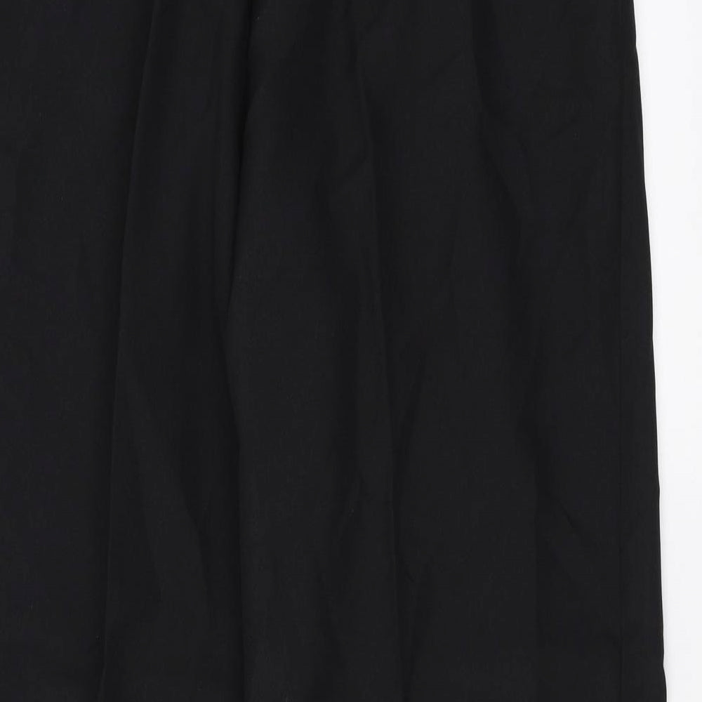 Preworn Womens Black Trousers Size 16 L29 in