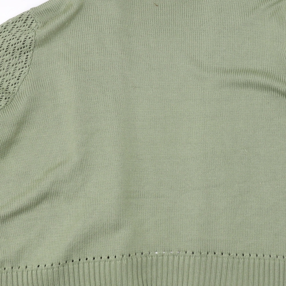 BM collection Womens Green Cardigan Jumper Size XL