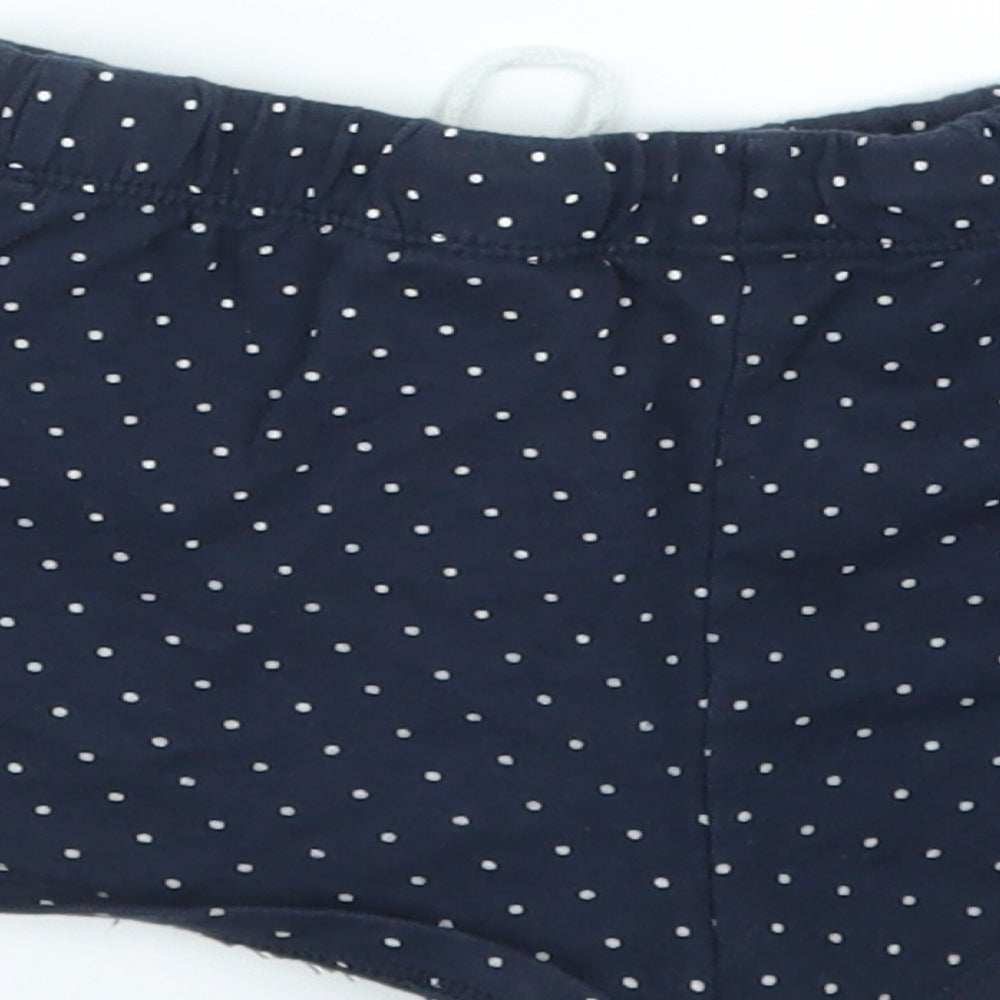 H&M Girls Blue Polka Dot Boyfriend Shorts Size 6 Years