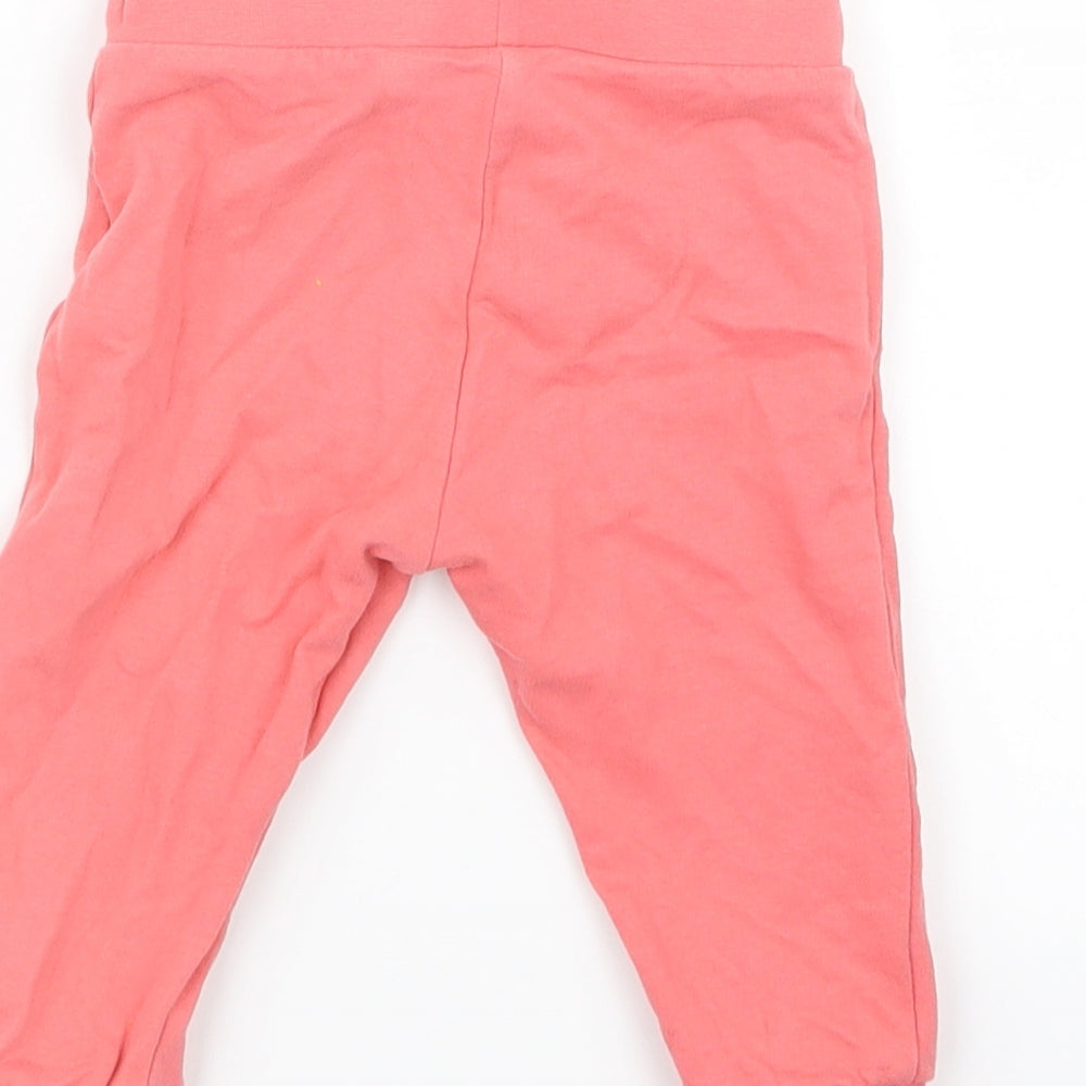 F&F Girls Pink Jogger Trousers Size 6-9 Months