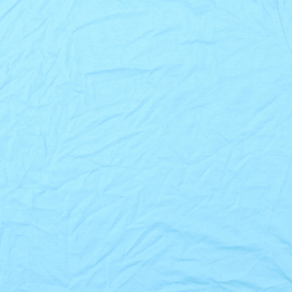 Kustom Kit Womens Blue Houndstooth Basic T-Shirt Size 14
