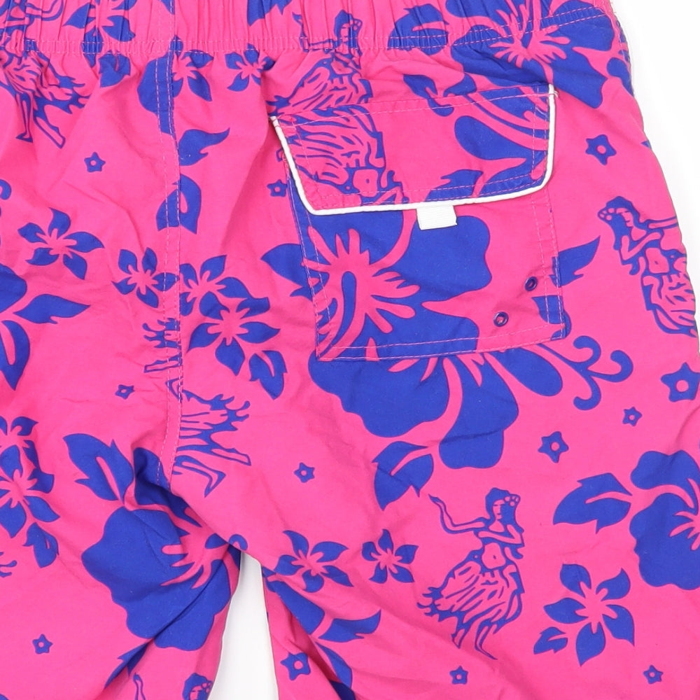 Active Mens Purple Floral Sweat Shorts Size L