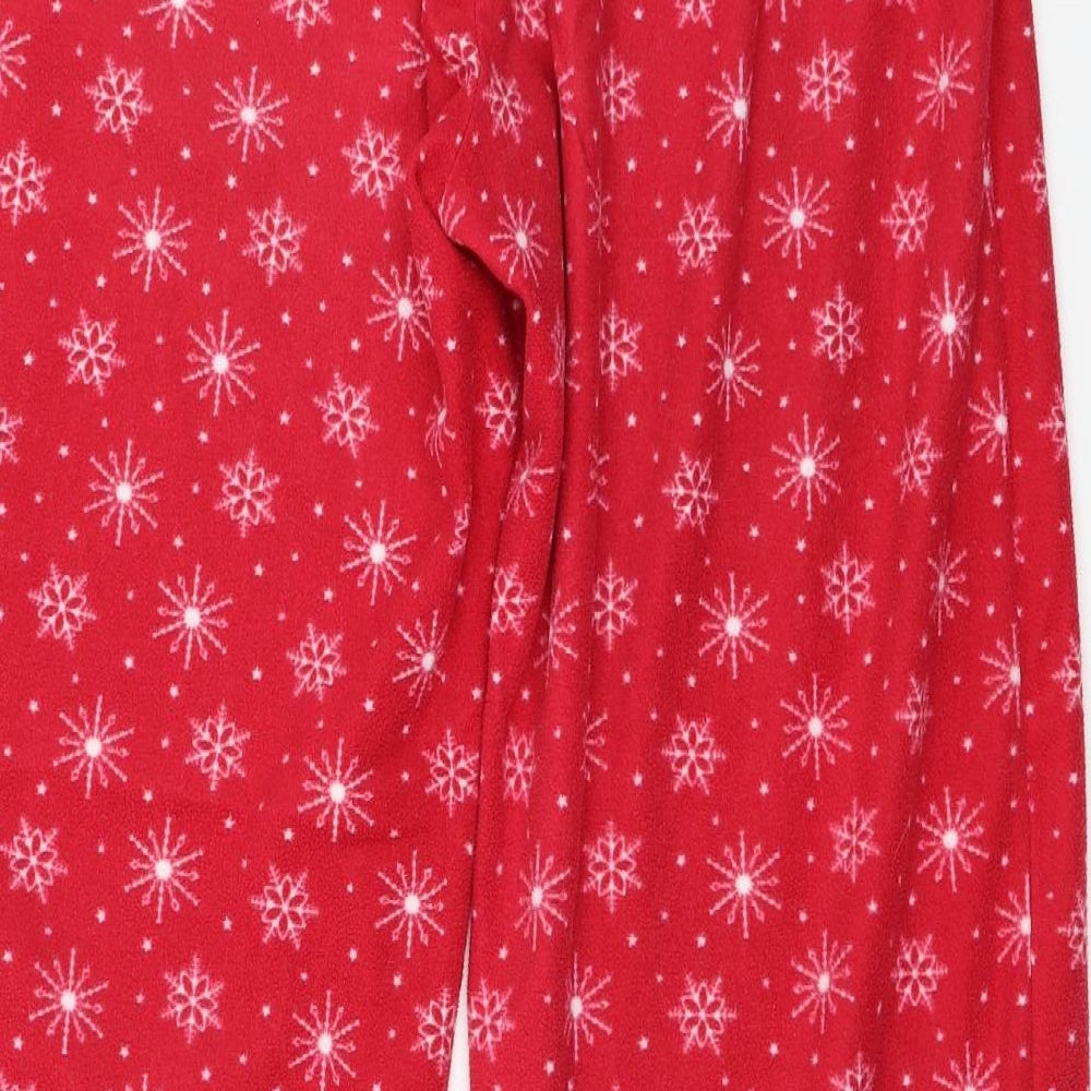 F&F Womens Red Check Trousers Size 12 L25 in