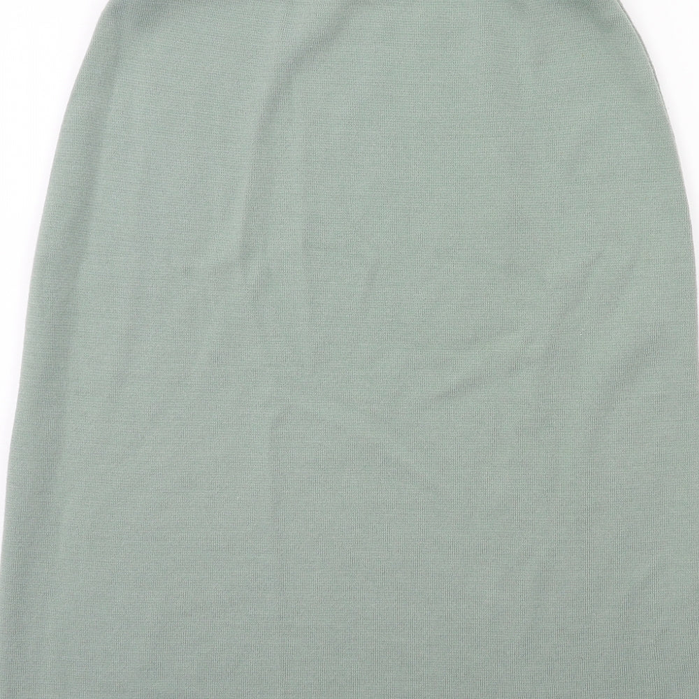 Classic Womens Grey Knit A-Line Skirt Size 12