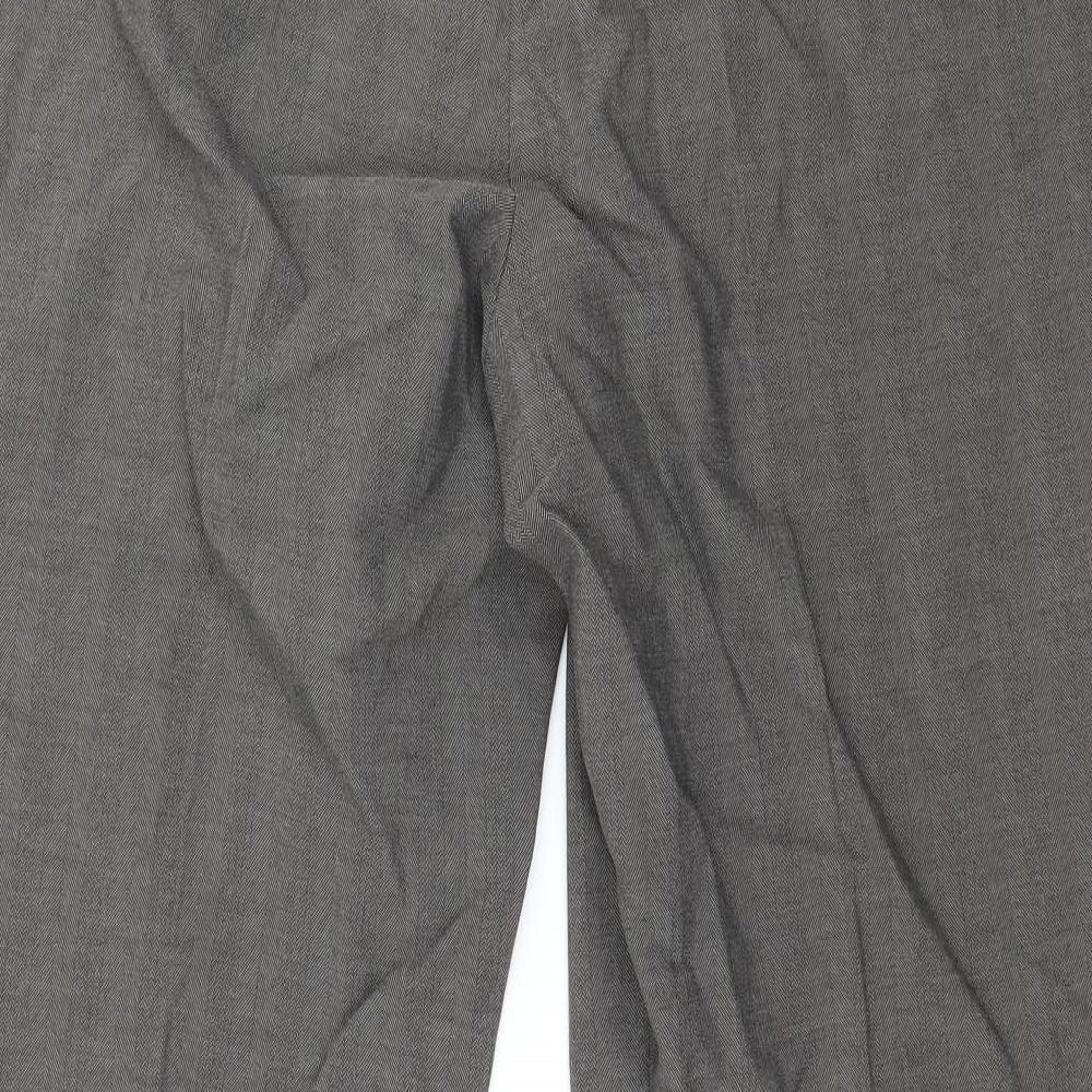 Marks and Spencer Womens Grey Trousers Size 16 L28 in
