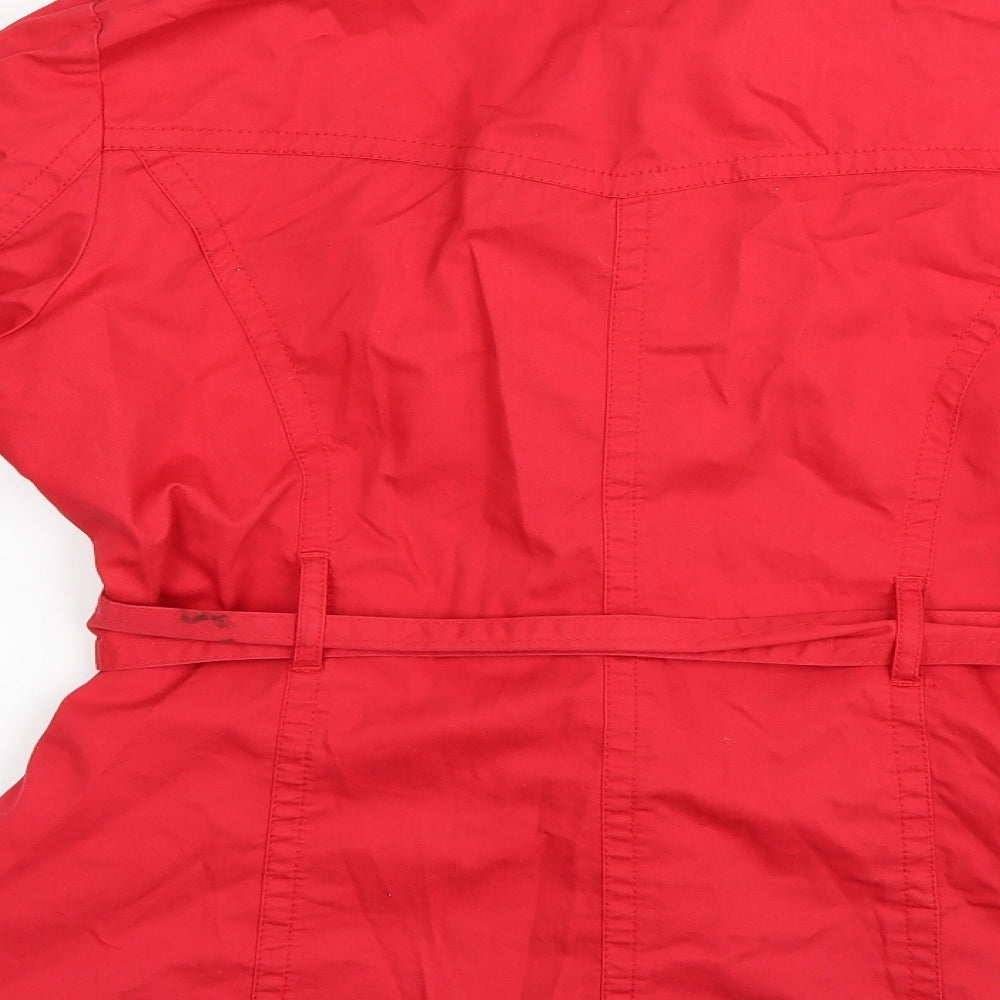 BHS Womens Red Trench Coat Coat Size 12