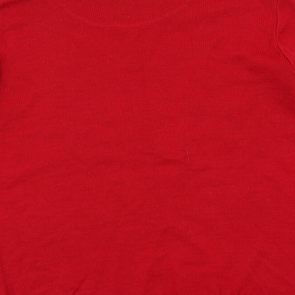 Select Womens Red Pullover Jumper Size S - christmas