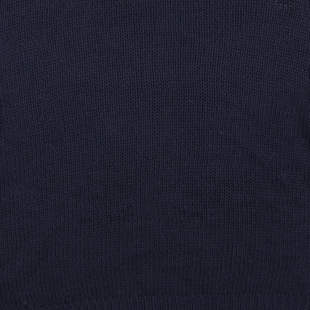 Marks & Spencer Mens Blue Knit Pullover Jumper Size XS