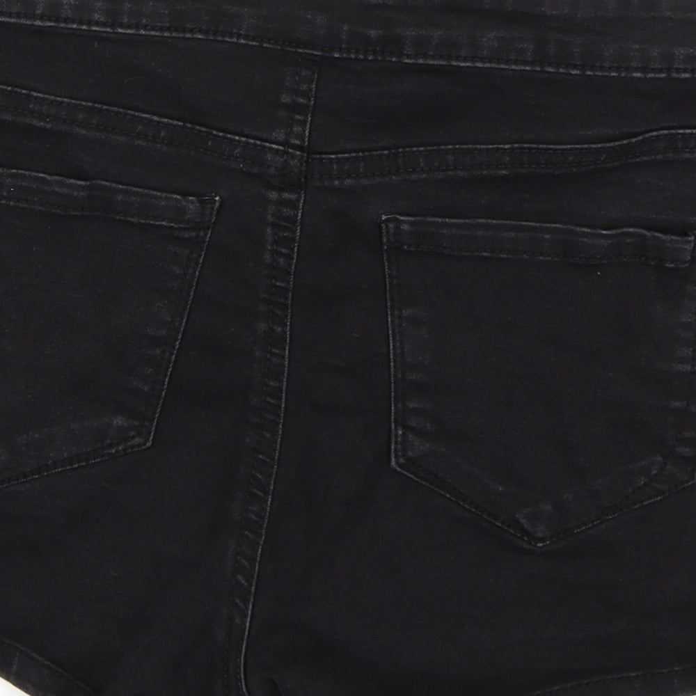 Denim Co Womens Black Denim Hot Pants Shorts Size 10
