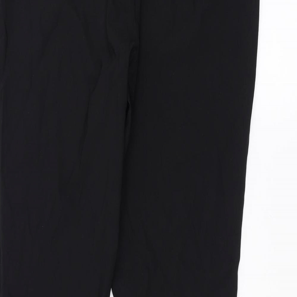 Papaya Womens Black Trousers Size 14 L28 in