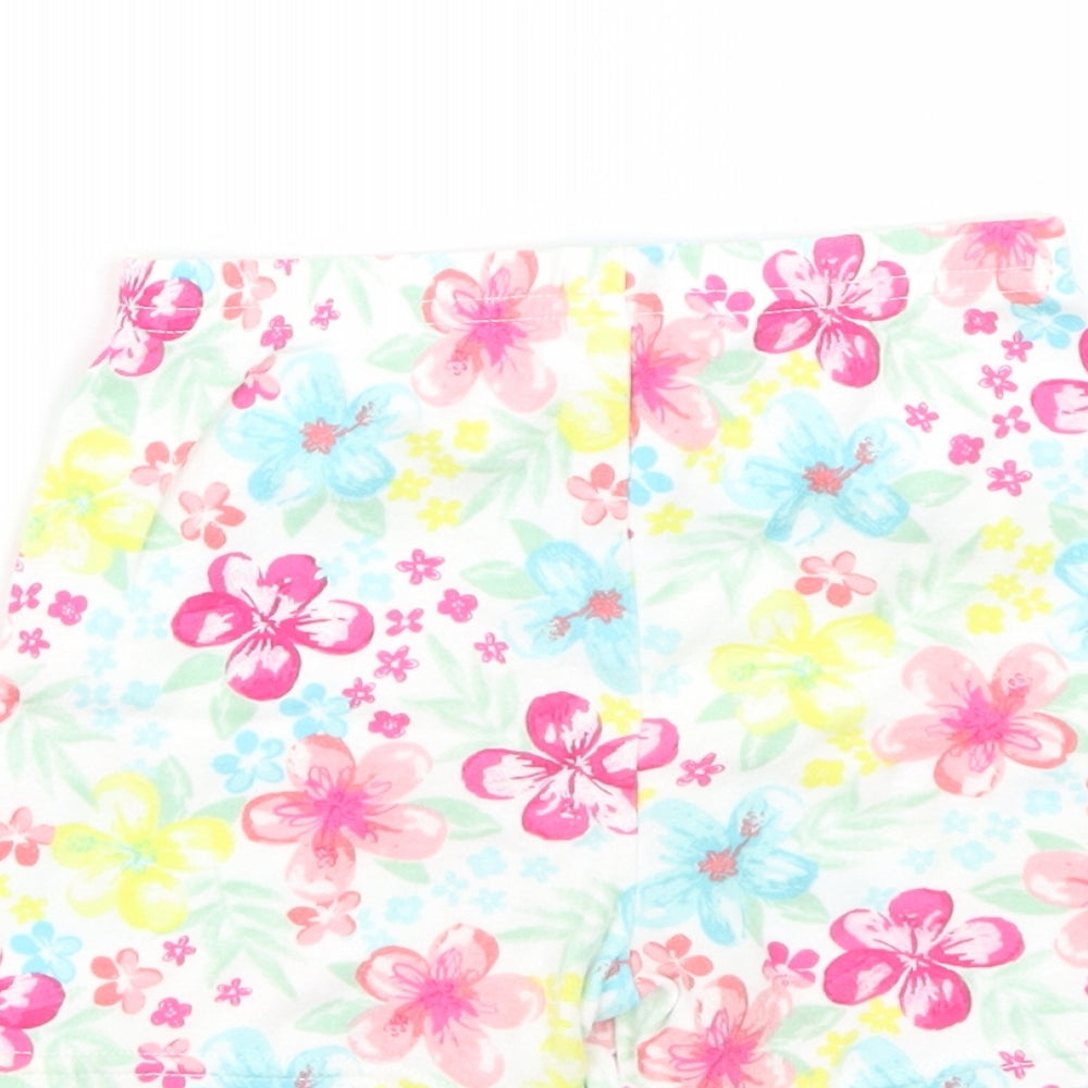 Disney Girls Multicoloured Floral Cropped Trousers Size 12-18 Months
