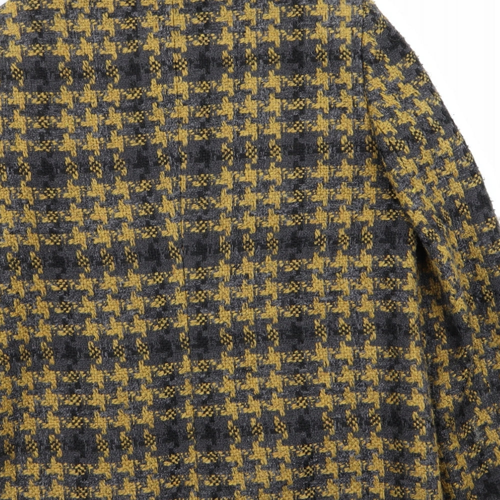 isle Womens Multicoloured Geometric Jacket Coat Size 12