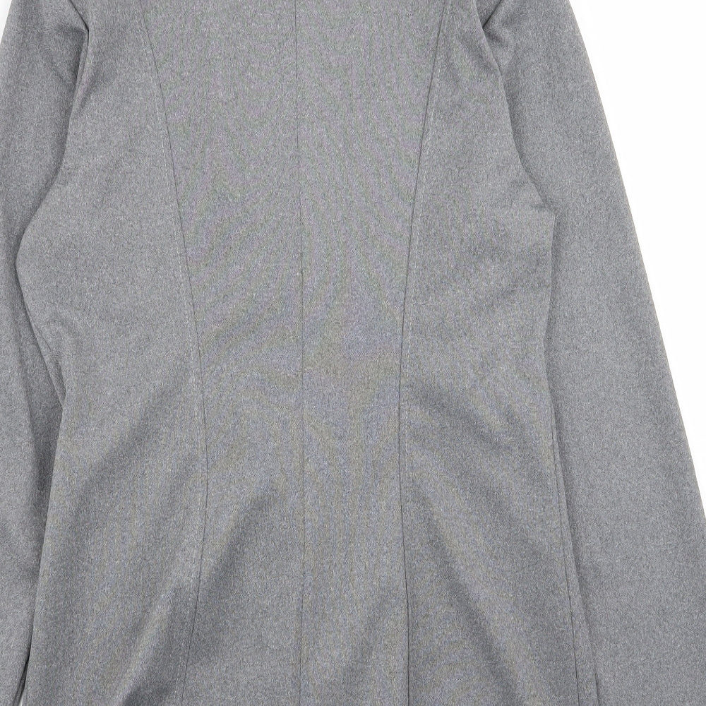 verena Womens Grey Jacket Blazer Size 12