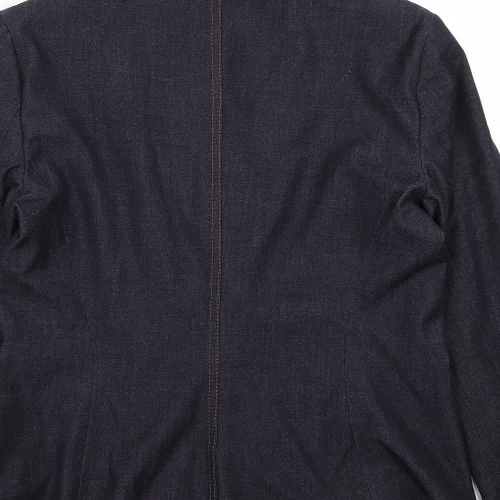 M&S Womens Blue Jacket Blazer Size 12