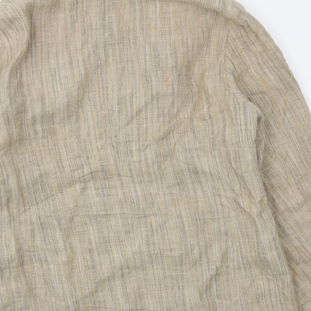PASTY SEDDON Womens Beige Jacket Blazer Size 14